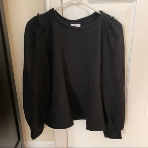 G. Label black sweater with shoulder detailing
